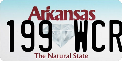 AR license plate 199WCR
