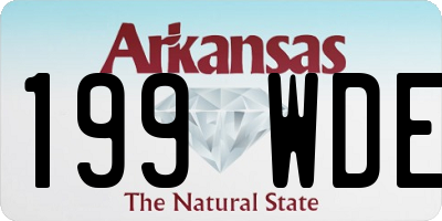 AR license plate 199WDE