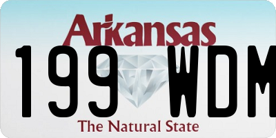 AR license plate 199WDM