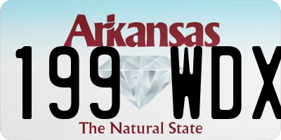 AR license plate 199WDX