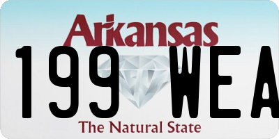 AR license plate 199WEA