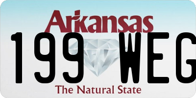 AR license plate 199WEG