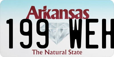 AR license plate 199WEH