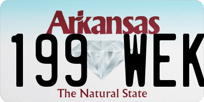 AR license plate 199WEK