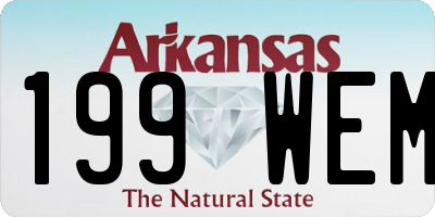 AR license plate 199WEM