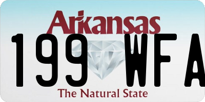 AR license plate 199WFA
