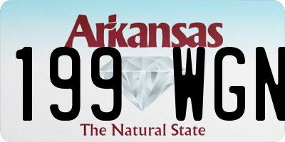 AR license plate 199WGN