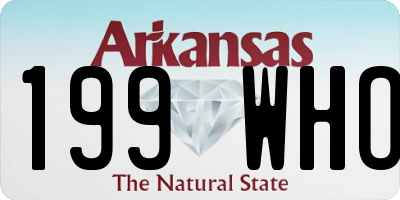 AR license plate 199WHO