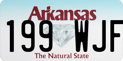 AR license plate 199WJF