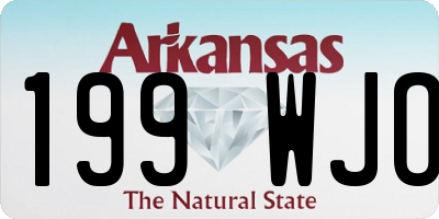 AR license plate 199WJO