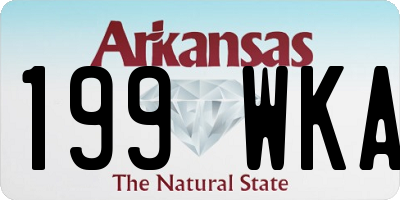 AR license plate 199WKA