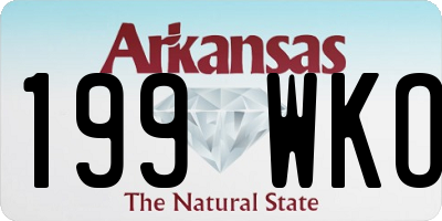 AR license plate 199WKO