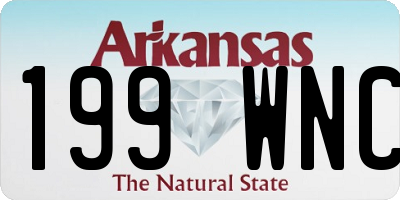 AR license plate 199WNC