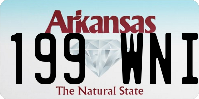 AR license plate 199WNI