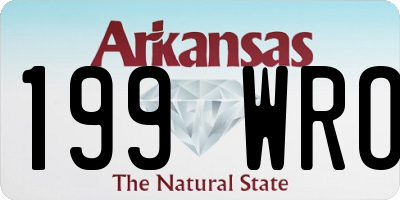 AR license plate 199WRO
