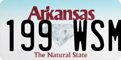 AR license plate 199WSM