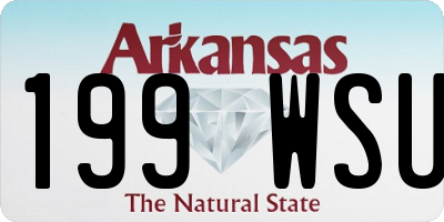 AR license plate 199WSU