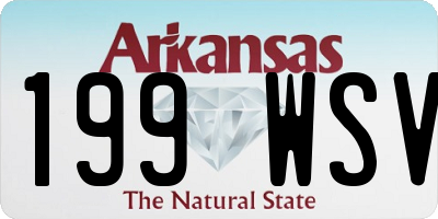 AR license plate 199WSV
