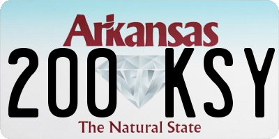 AR license plate 200KSY