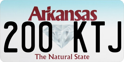 AR license plate 200KTJ