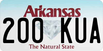 AR license plate 200KUA