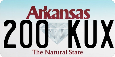 AR license plate 200KUX