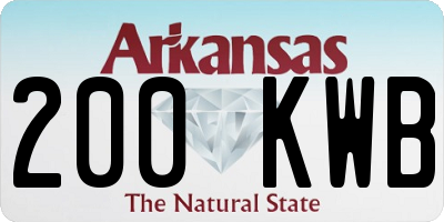 AR license plate 200KWB