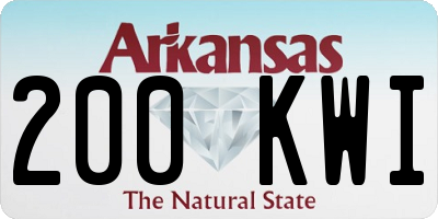 AR license plate 200KWI