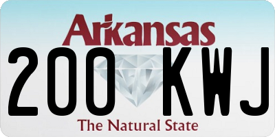 AR license plate 200KWJ