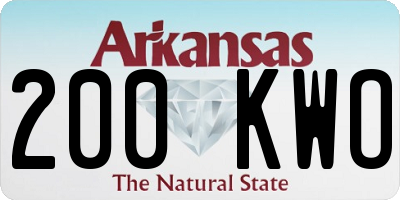 AR license plate 200KWO