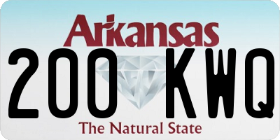 AR license plate 200KWQ