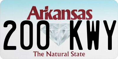 AR license plate 200KWY