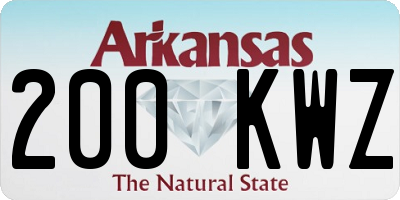 AR license plate 200KWZ