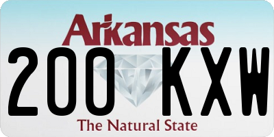 AR license plate 200KXW