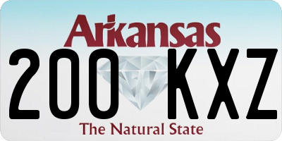 AR license plate 200KXZ