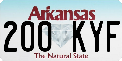 AR license plate 200KYF