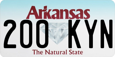 AR license plate 200KYN
