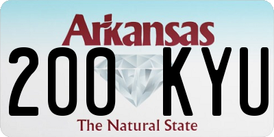 AR license plate 200KYU