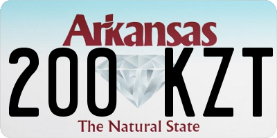 AR license plate 200KZT