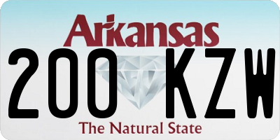 AR license plate 200KZW