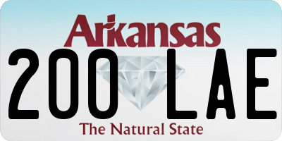AR license plate 200LAE