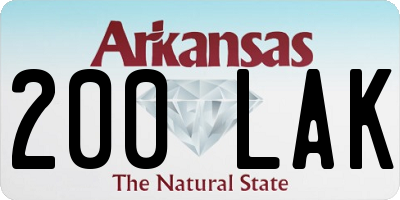 AR license plate 200LAK