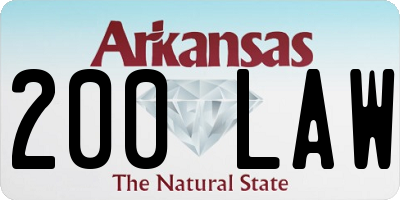 AR license plate 200LAW