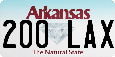 AR license plate 200LAX