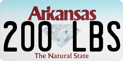 AR license plate 200LBS
