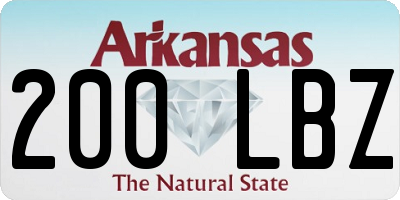 AR license plate 200LBZ