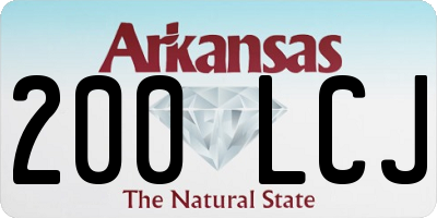 AR license plate 200LCJ