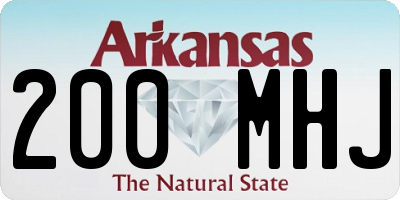 AR license plate 200MHJ