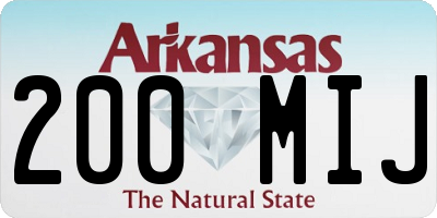 AR license plate 200MIJ