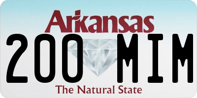 AR license plate 200MIM